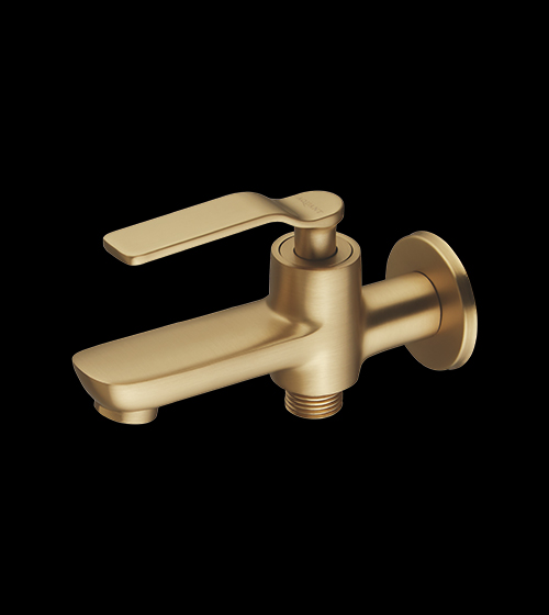 Brushed Gold Brass 2-way Bib Cock – Aquant India